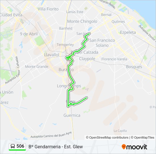 506 Colectivo Line Map