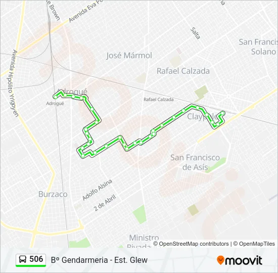 506 Colectivo Line Map