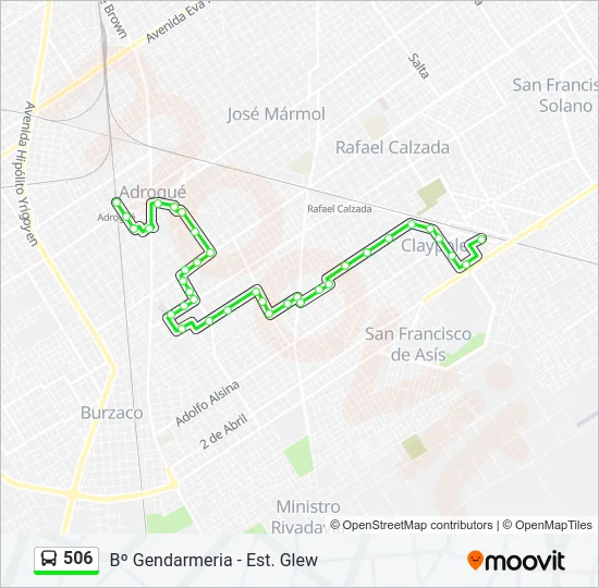 506 Colectivo Line Map