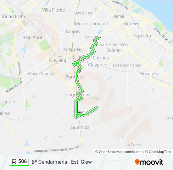 506 Colectivo Line Map