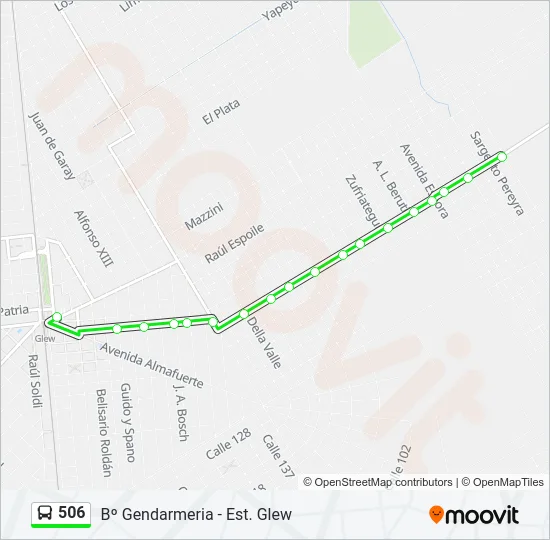 506 Colectivo Line Map