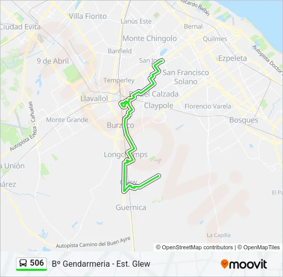 506 Colectivo Line Map