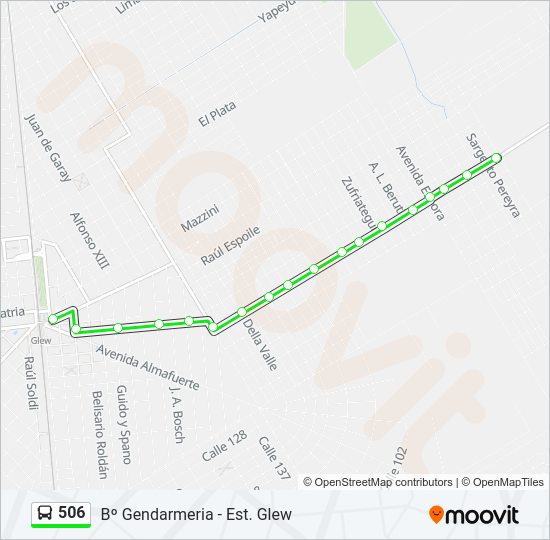 Mapa de 506 de Colectivo