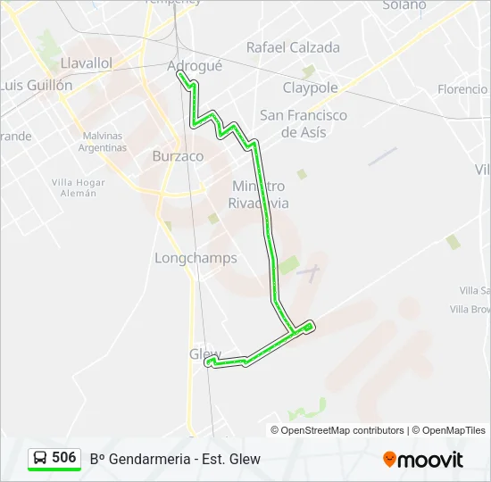 506 Colectivo Line Map