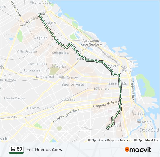 59 Colectivo Line Map