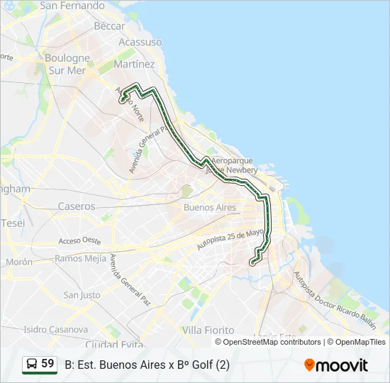 59 Colectivo Line Map