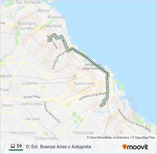 59 Colectivo Line Map