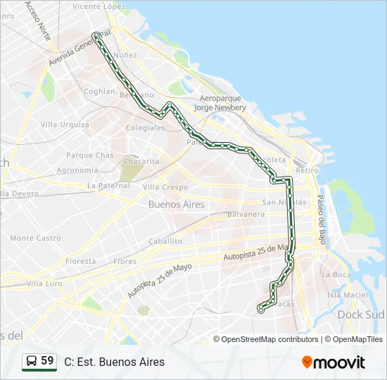 59 Colectivo Line Map
