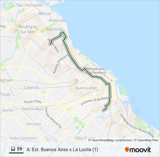 59 Colectivo Line Map