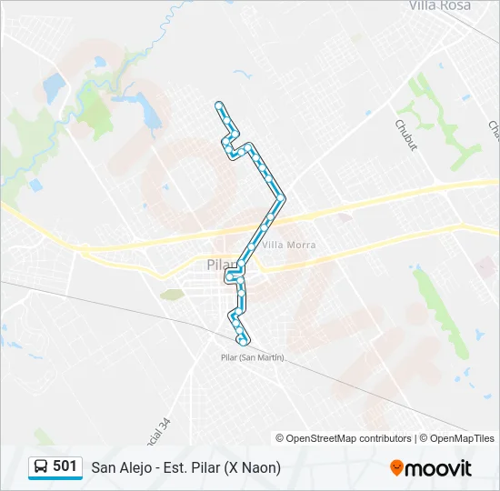 501 Colectivo Line Map