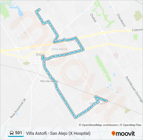501 Colectivo Line Map