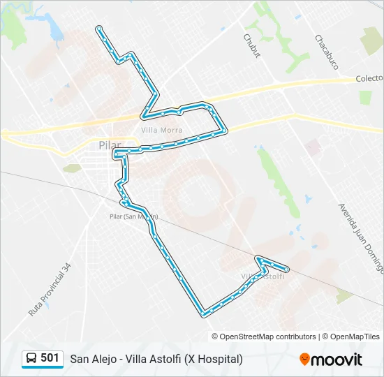 501 Colectivo Line Map
