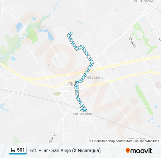 501 Colectivo Line Map