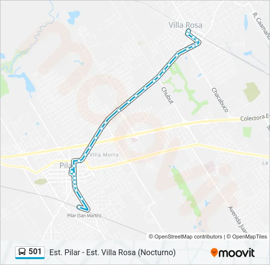 501 Colectivo Line Map