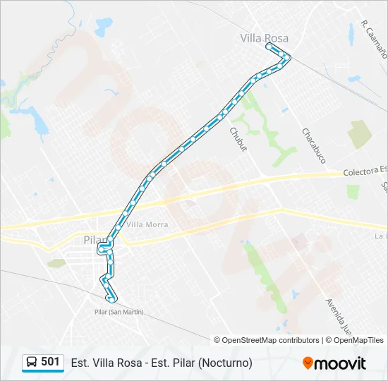 501 Colectivo Line Map