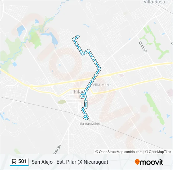 501 Colectivo Line Map