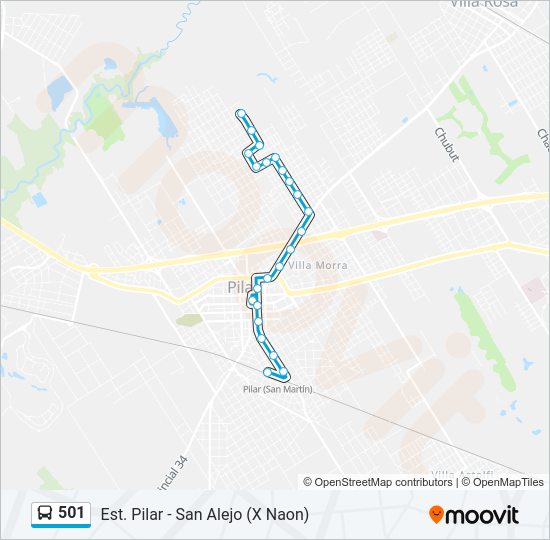 501 Colectivo Line Map