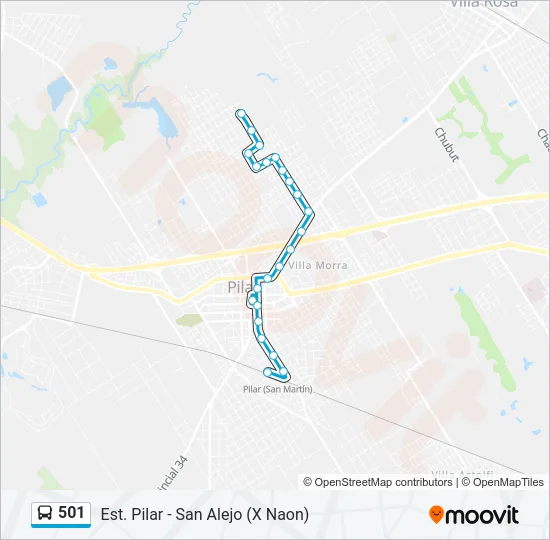 501 Colectivo Line Map