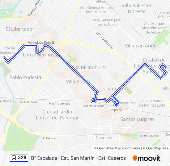 328 Colectivo Line Map