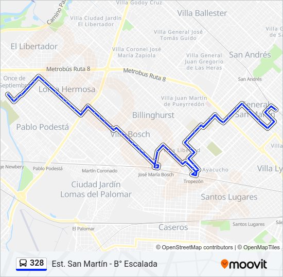 328 Colectivo Line Map