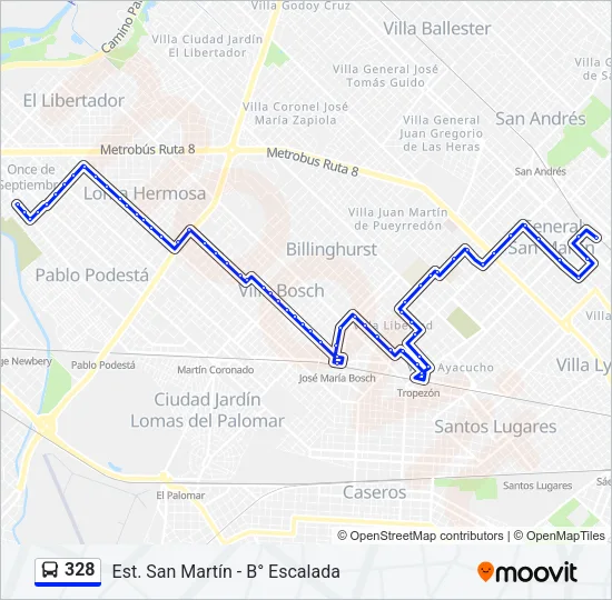 328 Colectivo Line Map