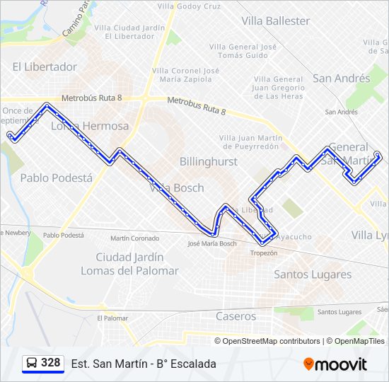 328 Colectivo Line Map