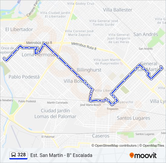 328 Colectivo Line Map
