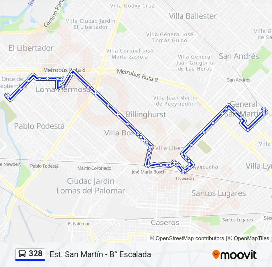 328 Colectivo Line Map