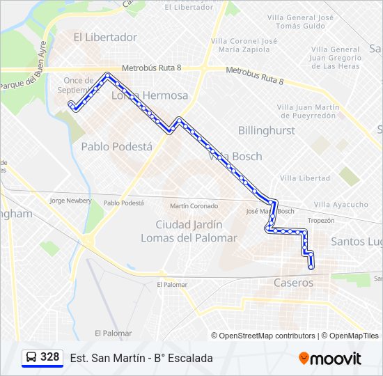 328 Colectivo Line Map