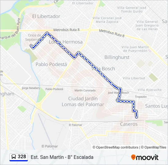 328 Colectivo Line Map
