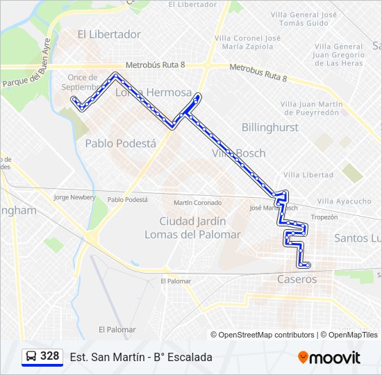 328 Colectivo Line Map