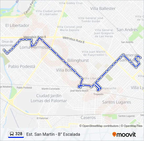 328 Colectivo Line Map
