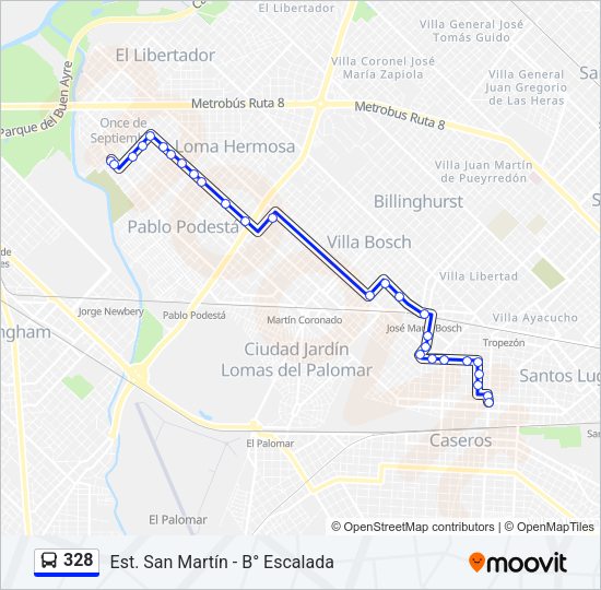 328 Colectivo Line Map