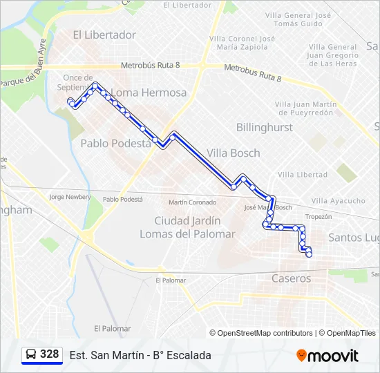 328 Colectivo Line Map