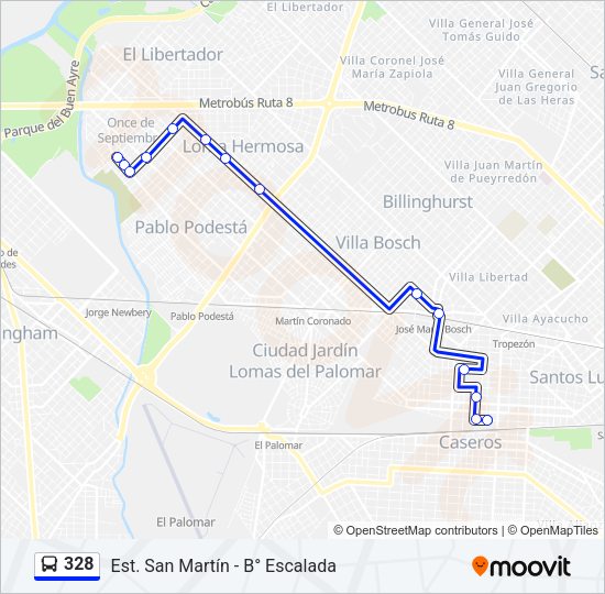 328 Colectivo Line Map