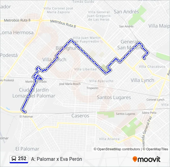 252 Colectivo Line Map