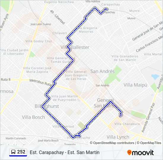 252 Colectivo Line Map