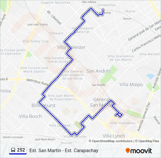 252 Colectivo Line Map