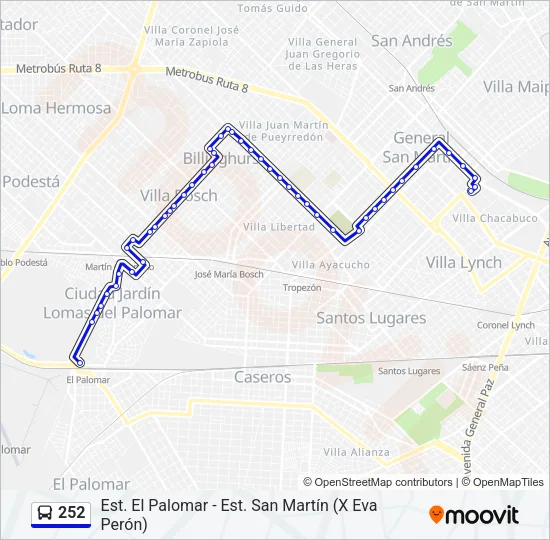 252 Colectivo Line Map