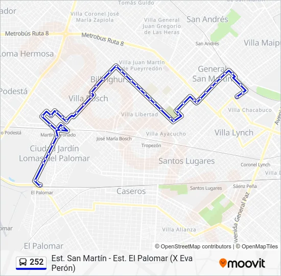 252 Colectivo Line Map