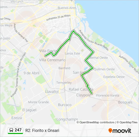 247 Colectivo Line Map