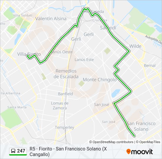 Mapa de 247 de Colectivo