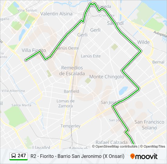 Mapa de 247 de Colectivo