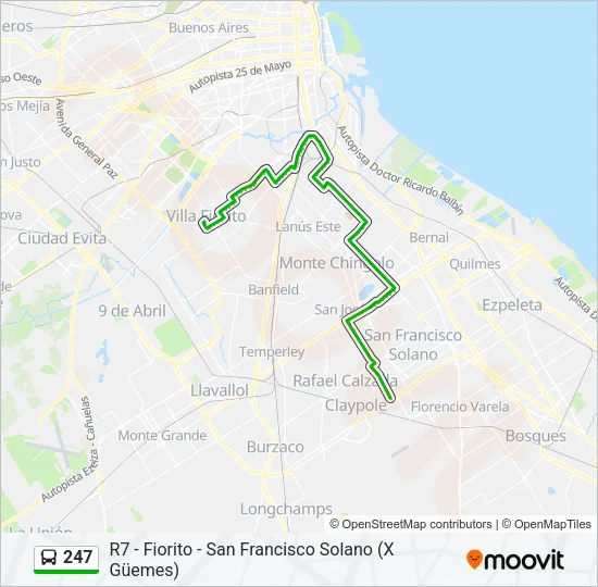 247 Colectivo Line Map