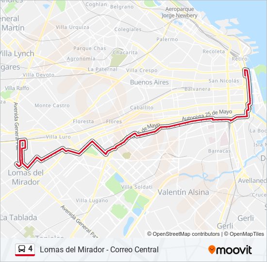 Mapa de 4 de Colectivo