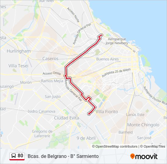 Mapa de 80 de Colectivo