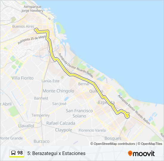 Mapa de 98 de Colectivo