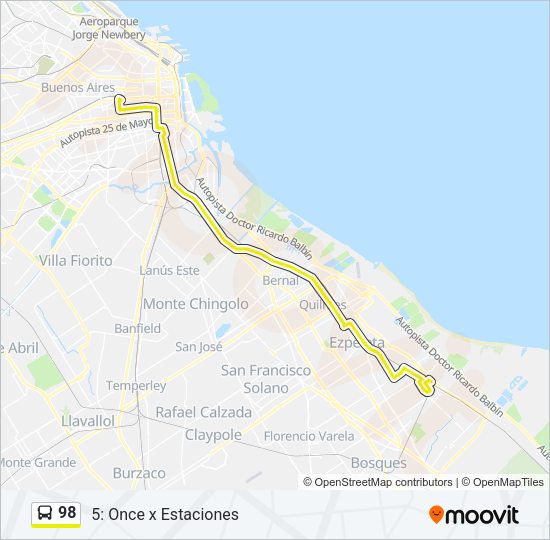 Mapa de 98 de Colectivo
