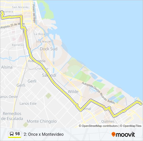 Mapa de 98 de Colectivo