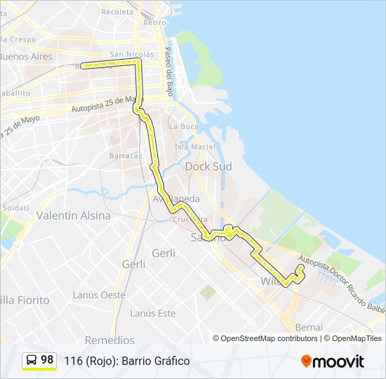 Mapa de 98 de Colectivo